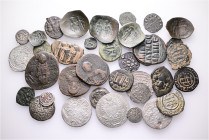 A lot containing 35 silver and bronze coins. Including: Byzantine, Islamic, Arab-Byzantine, Medieval and Early Modern. Fine to very fine. LOT SOLD AS ...