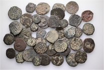 A lot containing 47 bronze coins. All: Islamic. Fulus. Fine to very fine. LOT SOLD AS IS, NO RETURNS. 47 coins in lot.


From a European collection...