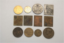 A lot containing 12 silver and bronze medals. All: Austria. Very fine to FDC. LOT SOLD AS IS, NO RETURNS. 12 medals in lot.