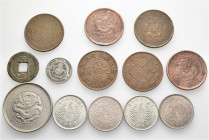 A lot containing 13 silver and bronze coins. All: China. Fine to FDC. LOT SOLD AS IS, NO RETURNS. 13 coins in lot.


From the collection of a Saxon...