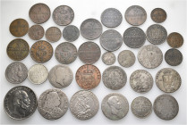 A lot containing 35 silver, billon and bronze coins. All: Germany. Altdeutschland: Preussen. Fine to good extremely fine. LOT SOLD AS IS, NO RETURNS. ...