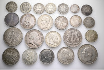 A lot containing 23 silver coins. All: Germany. Mostly: Deutsches Kaiserreich. Nearly very fine to good extremely fine. LOT SOLD AS IS, NO RETURNS. 23...