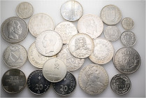 A lot containing 23 silver coins. All: World. Very fine to FDC. Total weight: 431 g. Total weight: 431 g. LOT SOLD AS IS, NO RETURNS. 23 coins in lot.