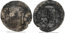Charles & Johanna (1504-1555) "Golden Fleece" Early Series 4 Reales ND (1538-1542) G-M XF Details (Sea Salvaged) NGC, Mexico City mint, cf. Cal-119 (F...
