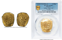 Charles II gold Cob 4 Escudos ND (1680-1694) MXo-L AU55 PCGS, Mexico City mint, KM54, Cal-Type 163. 13.41gm. Box-end cross variety. Upon first glance,...