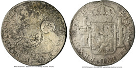 War of Independence. Insurgent "Chilpanzingo & LVS" Counterstamped 8 Reales ND (1811-1814) VF Details (Environmental Damage, Cleaned)NGC, KM281. Chilp...