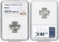 Republic 1/2 Real 1868 Go-YF MS66 NGC, Guanajuato mint, KM370.7. HID09801242017 © 2025 Heritage Auctions | All Rights Reserved www.HA.com/TexasAuction...