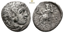 Kings of Macedon. Kolophon. Alexander III "the Great" AR Drachm. (3.81g, 18.1mm) Kolophon circa 336-323 BC. Head of Herakles right, wearing lion skin ...