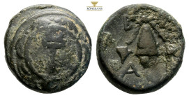 Kings of Macedon, Philip III Arrhidaios. 323-317 BC. AE (4.03g,15.4mm). Sardes mint. Struck under Menander or Kleitos, circa 322-319/8 BC. Macedonian ...