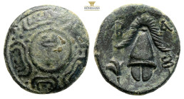 Kings of Macedon, Philip III Arrhidaios. 323-317 BC. AE (3.68g, 16.2mm). Sardes mint. Struck under Menander or Kleitos, circa 322-319/8 BC. Macedonian...