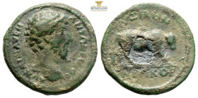 Mysia, Kyzikos. Marcus Aurelius, AD. 161-180. AE. (6.92g, 23.3mm) AD. 161–169, mostly circa AD 161-165 but some later. ΑΥ ΚΑΙ Μ ΑΥΡΗ ΑΝΤΩΝΕΙΝΟϹ. Bare ...