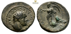 Lydia, Sardes. Pseudo-autonomous. Time of Nero AD 54-68. AE (2.33g, 16.6mm) Ti. Mnaseas, magistrate. ЄΠI TI MNACЄOV CAPΔIANΩN. Head of Herakles right....