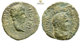 Lydia, Sardes. Nero. AD 54-68. AE (1.90g, 16.4mm) NEPΩN KAICAP, laureate head right. Rev. EΠΙ MINΔIOY CAPΔIANΩN around (anticlockwise from top left), ...