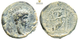 Phrygia, Akmoneia. Nero AD 54-68. AE (4.71g, 20.8mm) L. Servenius Capito and Iulia Severa, magistrates. [ΝΕΡΩΝ ΚΑΙΣ]ΑΡ ΣΕΒΑΣΤΟΣ, laureate head of Nero...