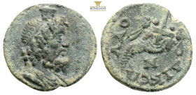 Phrygia, Laodicea ad Lycum. Pseudo-autonomous, early 3rd Century AD. AE (3.59g, 19.6mm). Draped bust of Serapis to right, wearing calathus. Rev. ΛAO-Δ...