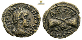 Phrygia. Cotiaeum. Philip I Arab AD 244-249. AE (1.62g, 17mm) Μ ΙΟVΛΙ ΦΙΛ[Ι]ΠΠΟC {ΑΥ}, laureate, draped and cuirassed bust of Philip I, right / ΚΟΤΙ-Α...