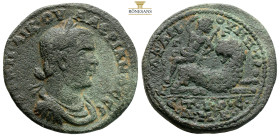 Cilicia, Anazarbus. Valerian I, AD 253-260. Hexassarion AE (15.80g, 29.3mm) 272. AYT K Π ΛIK OVAΛЄPIANOC CЄ Laureate, draped and cuirassed bust of Val...