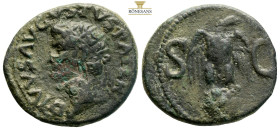 Divus Augustus Rome, circa AD 34-37. AE (11.93g, 29.3mm) DIVVS AVGVSTVS PATER, radiate head left / Eagle standing facing on globe, with head right and...