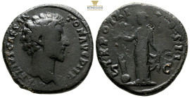 Antoninus Pius AD 138-161 AE Sestertius (21.05g, 33.1mm) IMP CAES T AEL HADR ANTONINVS AVG PIVS P P: Head of Antoninus Pius, laureate, right. TR POT X...