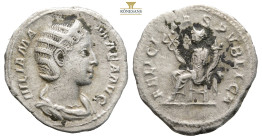 Julia Mamaea (mother of S. Alexander) AR Denarius. Rome, AD 230. (2.41g, 20.2mm) IVLIA MAMAEA AVG, diademed and draped bust to right / FELICITAS PVBLI...