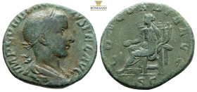 Gordian III. AD. 238-244. sestertius AE (14.60g, 28.6mm) Rome mint, Struck AD. 239. IMP CAES M ANT GORDIANVS AVG, laureate, draped and cuirassed bust ...