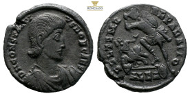 Constantius Gallus, Caesar, AE Follis. Alexandria. AD 351-354. (2.78g, 18.1mm 2nd officina. DN CONSTANTI-VS NOB CAES Draped and cuirassed bust of Cons...