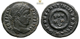 Constantine I 'the Great' Ticinum, AE Follis. AD 322-325. (3.11g, 18.7mm) CONSTANTINVS AVG, laureate head to right / D N CONSTANTINI MAX AVG, wreath e...