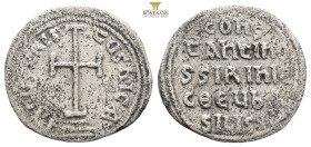 Constantine VI and Irene AR Miliaresion. Constantinople, AD 780-797. (1.89g, 26mm) IҺSЧS XRISTЧS ҺICA, cross potent on three steps, within triple bord...