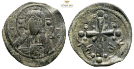 Anonymous. AE Nummi. (2.77g, 23.5mm) Constantinople, time of Nicephorus III, AD 1078-1081. Bust of Christ Pantokrator facing, raising hand in benedict...
