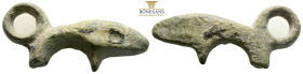 Bronze fish-shaped pendant necklace (14g, 41.6mm)