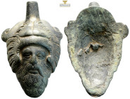 Roman bronze Herakles applique (86.72g, 70.2mm)