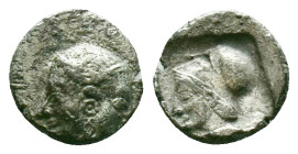 Mysia, Lampsakos AR Diobol. c. 500-450. Female janiform head / Helmeted head of Athena l. within incuse square. Reference: Condition: Very Fine

Wei...