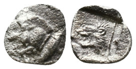 Mysia, Cyzicus Obol circa 450, AR . Forepart of boar l., behind, tunny. Lion’s head l. within incuse square. Reference: Condition: Very Fine

Weight...