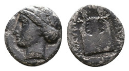 Ionia. Kolophon circa 389-350 BC. Diobol AR Laureate head of Apollo left / KOΛΟΦΩ - (uncertain magistrate name), lyre. Condition: Very Fine

Weight:...