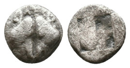 Lesbos. Uncertain mint circa 550-500 BC. 1/6 Stater AR confronted heads of boars Rev: Quadripartite incuse square. Condition: Very Fine

Weight: 1,0...