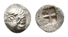 Ionia, Phokaia, AR Diobol,Circa 521-478 BC. Obv: Archaic female head left, wearing earring and helmet or close fitting cap. Condition: Very Fine

We...