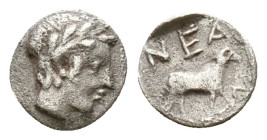 Troas. Neandria circa 400-300 BC. Hemiobol AR. Laureate head of Apollo right / Ram standing right, NEA, all within incuse square. Condition: Very Fine...