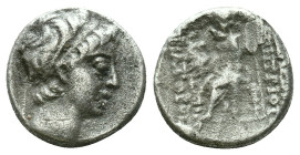 SELEUKID EMPIRE. Demetrios II Nikator. First reign, 146-138 BC. AR Drachm . Seleukeia on the Tigris mint. Struck circa 145-141 BC. Diademed head right...