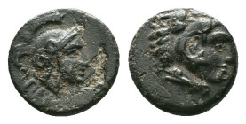 Greek, Mysia, Pergamon. ca. 310-284 B.C. Head of Herakles right, wearing lion's skin headdress / ΠEP, Helmeted head of Athena right. Condition: Very F...