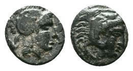 Greek, Mysia, Pergamon. ca. 310-284 B.C. Head of Herakles right, wearing lion's skin headdress / ΠEP, Helmeted head of Athena right. Condition: Very F...