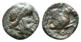MYSIA, Adramytion. 4th century BC. Æ . Laureate head of Zeus right / Forepart of Pegasos right; grain ear below. Condition: Very Fine

Weight: 1,22 ...