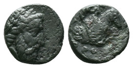 MYSIA, Adramytion. 4th century BC. Æ . Laureate head of Zeus right / Forepart of Pegasos right; grain ear below. Condition: Very Fine

Weight: 1,49 ...