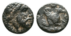 MYSIA, Adramytion. 4th century BC. Æ . Laureate head of Zeus right / Forepart of Pegasos right; grain ear below. Condition: Very Fine

Weight: 1,55 ...