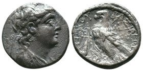SELEUCID KINGDOM. Demetrius II Nicator (second reign, 129-125 BC). AR tetradrachm. Choice XF, crystalized. Tyre, dated Seleucid Era 184 (129/8 BC). Di...