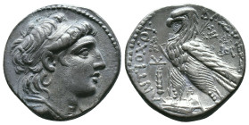 SELEUKID KINGS OF SYRIA. Antiochos VII Euergetes (Sidetes), 138-129 BC. Tetradrachm, Phoenician standard, Tyre, SE 177 = 136/5. Diademed and draped bu...