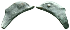 Skythia. Olbia. AE Delfín. 437-410 a.C. (Anokhin-154). Ae. Condition: Very Fine

Weight: 1,60 gr. Diameter: 26,3 mm