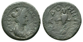 Phrygia. Ankyra . Sabina Augusta AD 128-137. Bronze Æ Reference : Condition: Very Fine 

Weight: 4,93 gr. Diameter: 19,9 mm