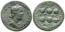 Valerian I. AE 24; Valerian I; 253-260 AD, Anazarbus, Cilicia, AE . Obv: Laureate, draped, cuirassed bust of Valerian I r. Rx: Six prize urns.. Refere...