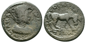 TROAS, Alexandria Troas. Julia Paula. Augusta, AD 219-220. Æ. Draped bust right / Horse grazing right. Reference : Condition: Very Fine

Weight: 7,9...
