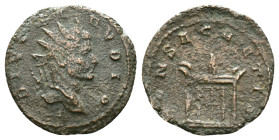 Claudius Gothicus AD 268-270. Antoninianus Æ Reference : Condition: Very Fine 

Weight: 2,56 gr. Diameter: 19,9 mm